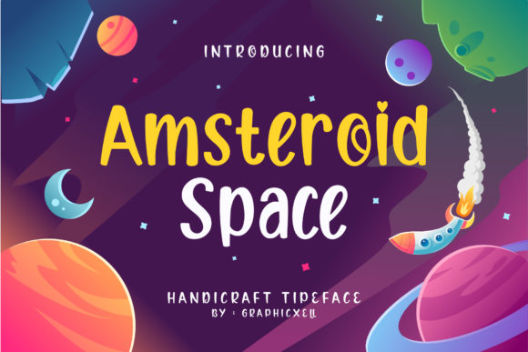 Amsteroid Space: A Quirky Display Font for Creative Designers