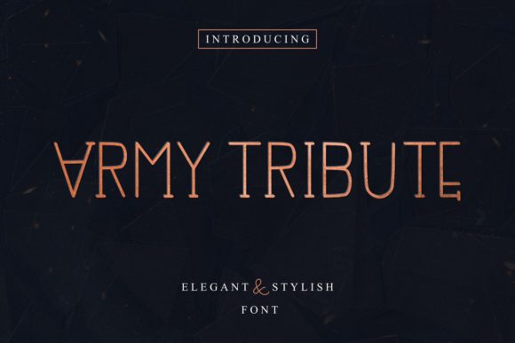 Army Tribute: A Versatile Display Font for Creative Branding