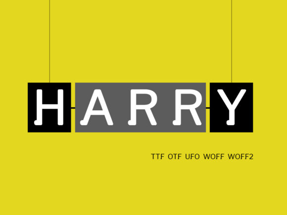 Harry: A Minimal Display Font for Creative Designers