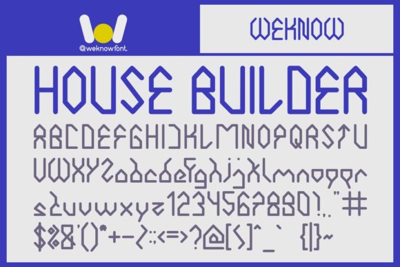 House Builder: A Minimal, Techno-Styled Display Font for Web Design