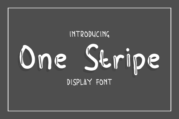 One Stripe: A Font for Relaxed Branding and Creative Expression
