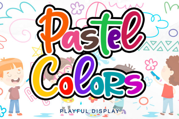 Pastel Colors: A Playful Font for Digital Branding