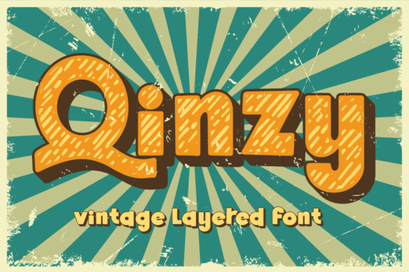 Qinzy: A Vintage Display Font for Editorial Design and Branding