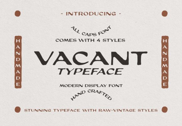 Vacant: A Vintage Font for Timeless Branding