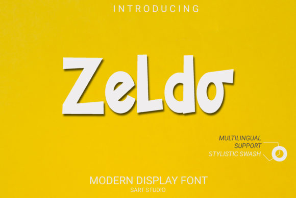 Zeldo: A Chunky Display Font for Creative Crafters and Product Makers